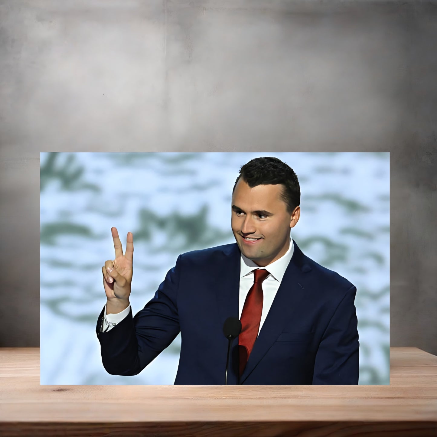 Charlie Kirk poster on aluminum print. Multiple sizes available. F