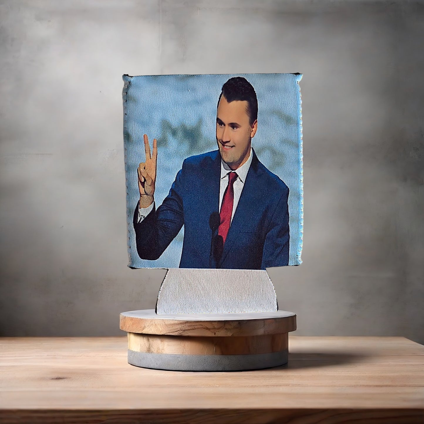 Set of 2 Charlie Kirk poster drink koozies v5