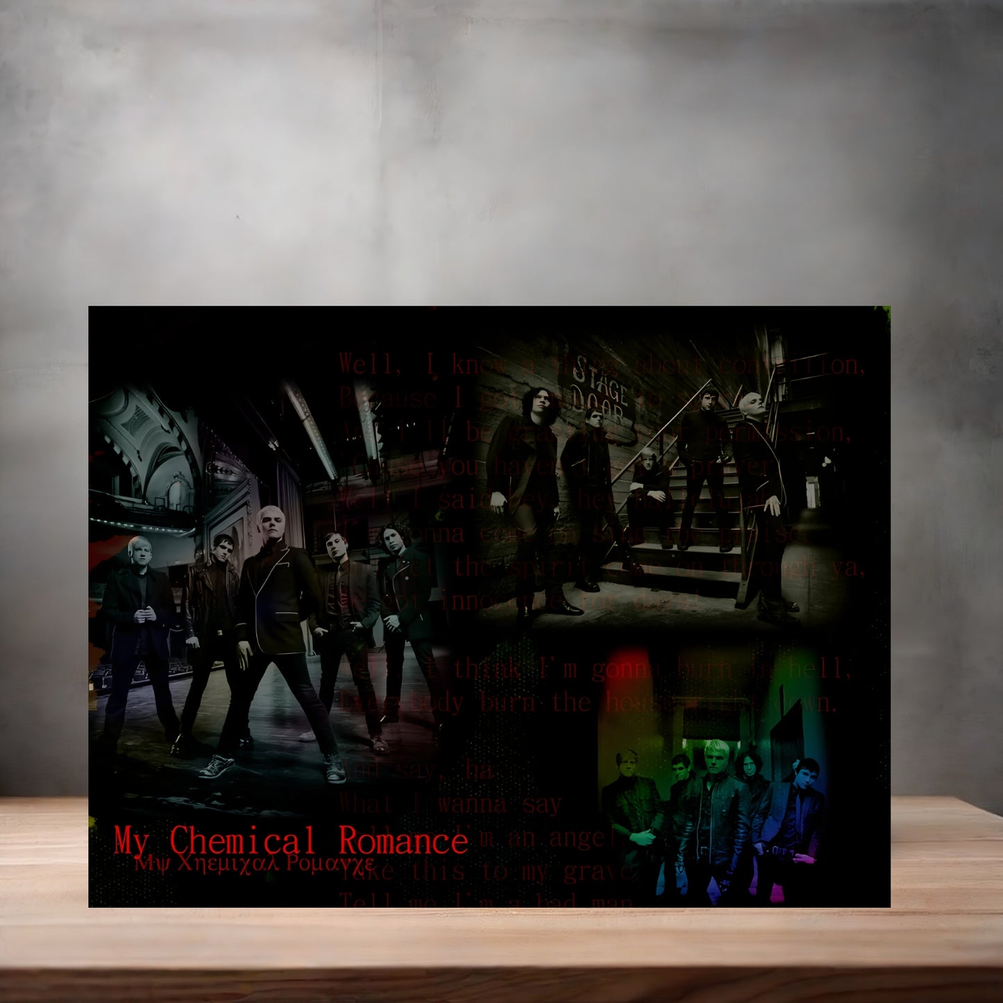 My Chemical Romance poster on aluminum print. Multiple sizes available v5