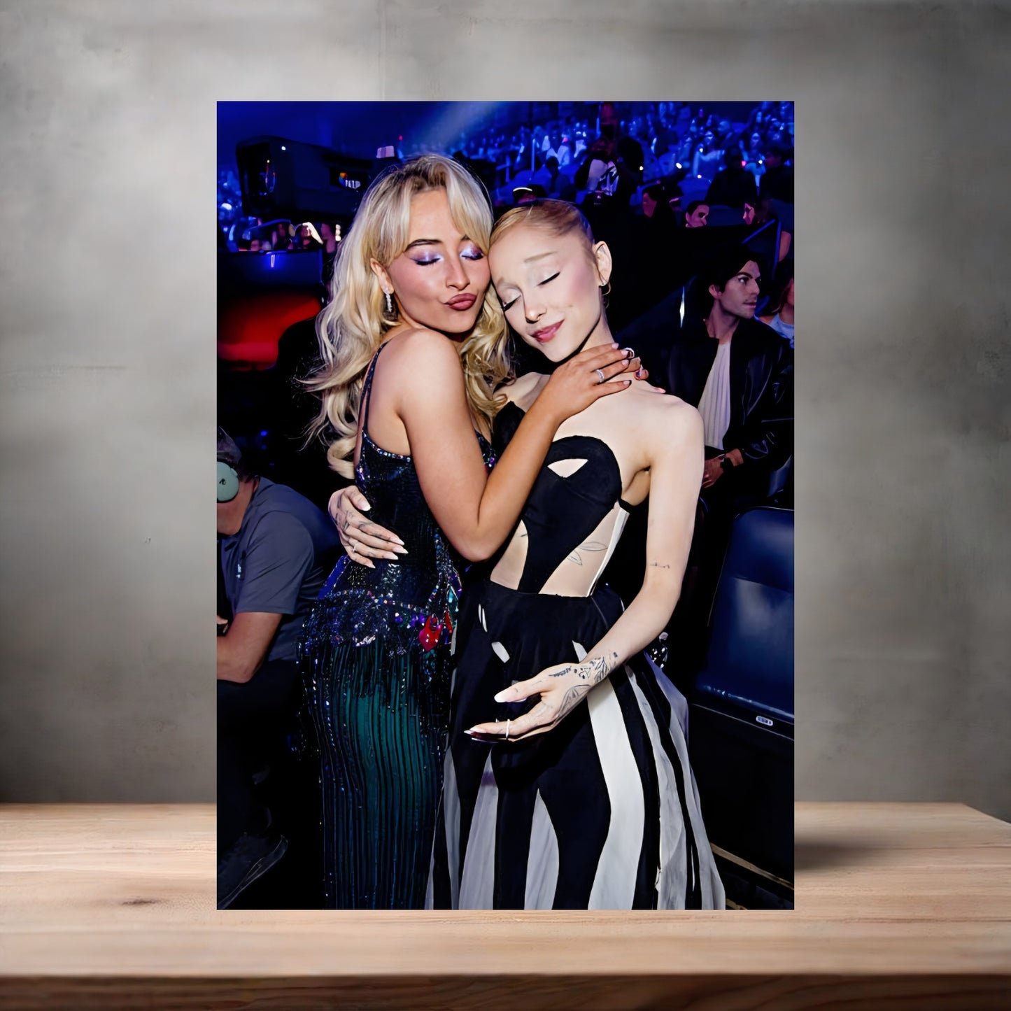Ariana Grande and Sabrina Carpenter poster on aluminum print. Multiple sizes available. B