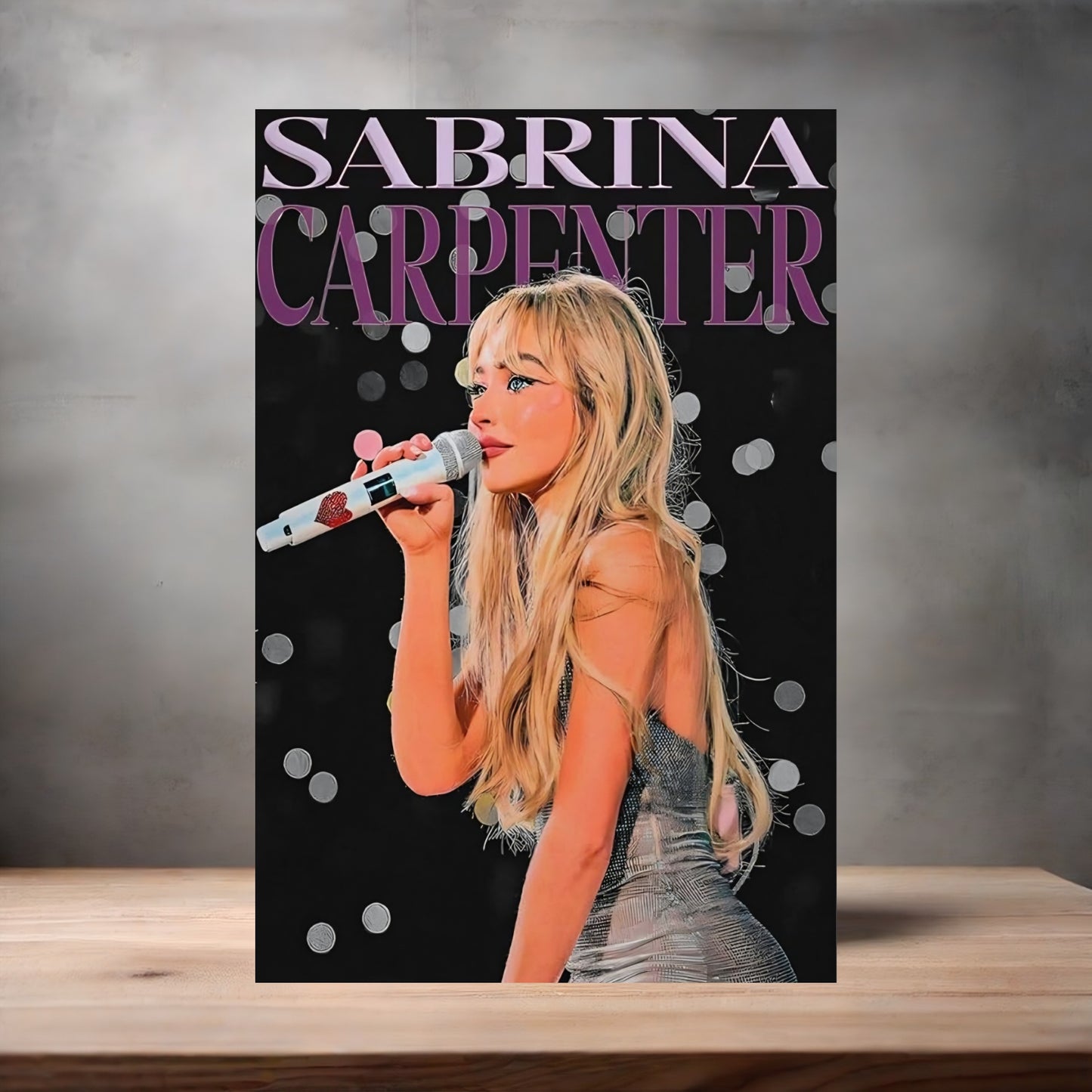 Sexy Sabrina Carpenter poster on aluminum print. Multiple sizes available. H