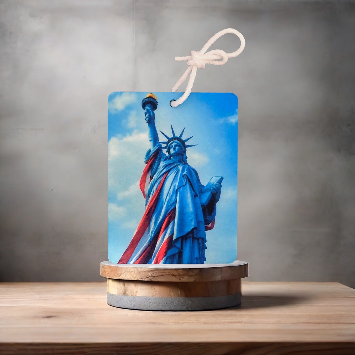 Statue of Liberty America car air freshener. Many scents to choose from.
