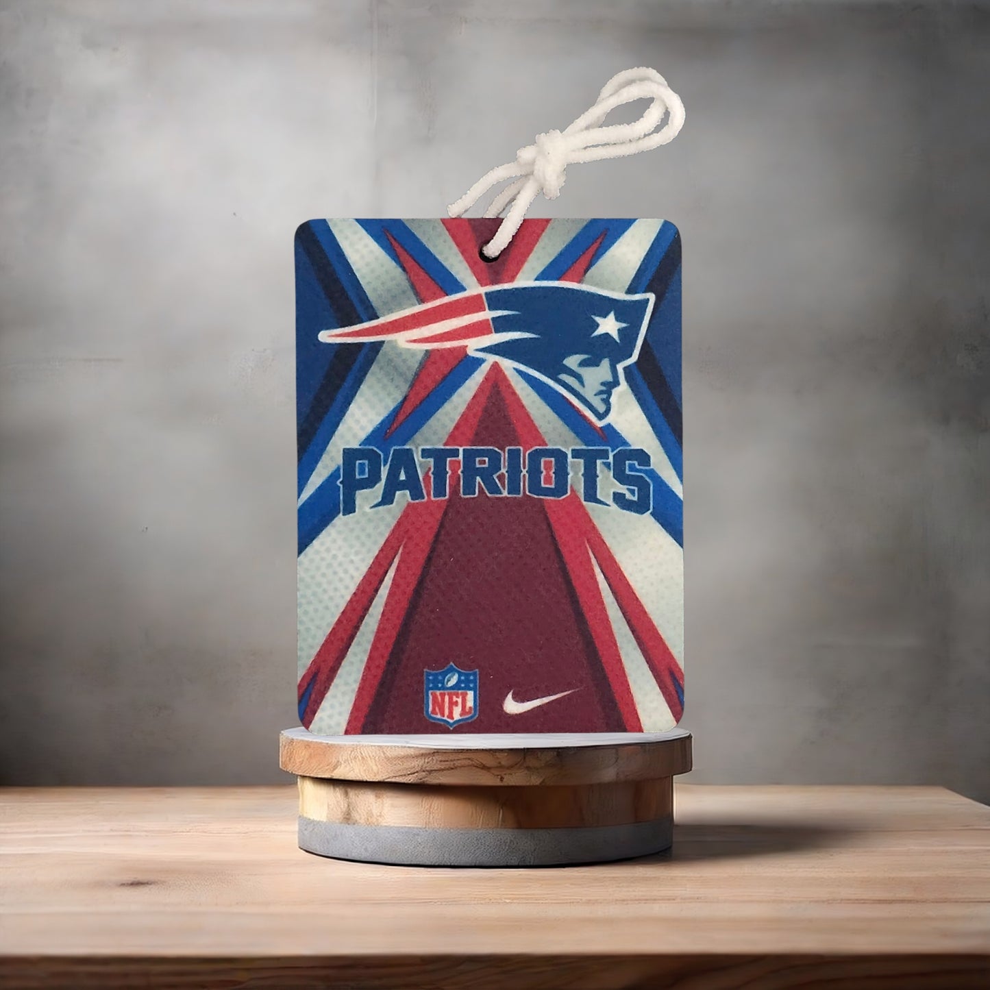 New England Patriots car air freshener. Many scents to choose from.