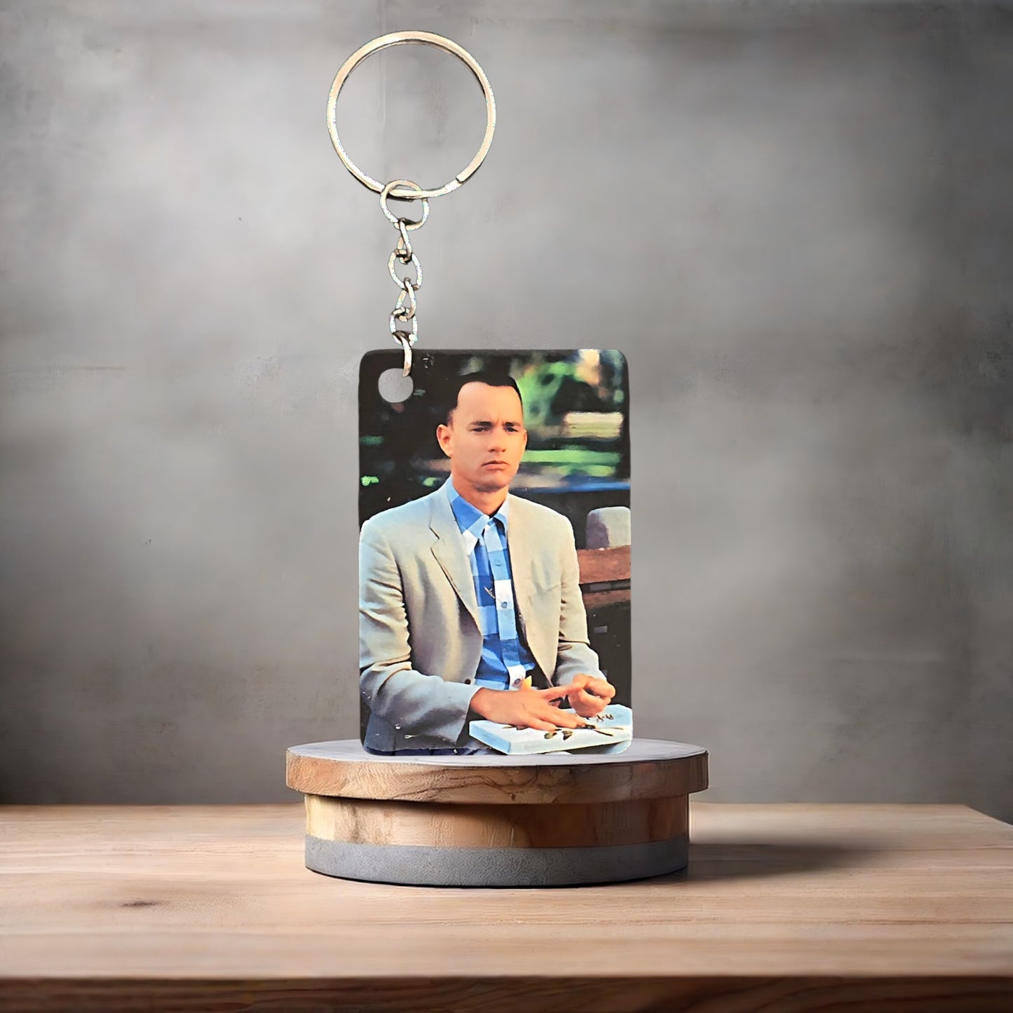 Forrest Gump movie poster keychain.