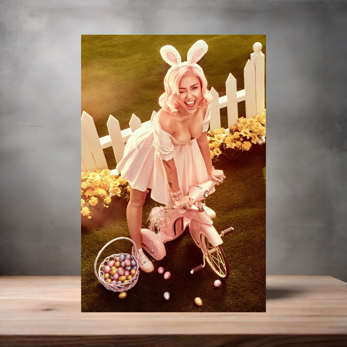 Sexy Miley Cyrus poster on aluminum print. Multiple sizes available. C