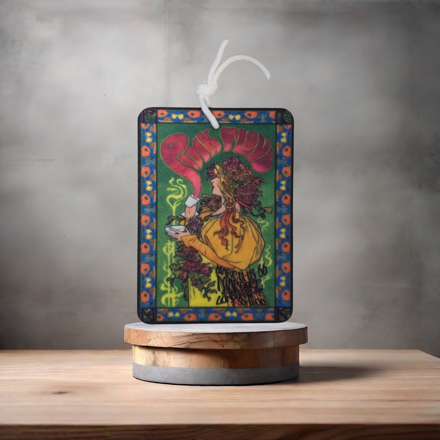 Pink Floyd car air freshener. Many scents to choose from. Concert Poster v2