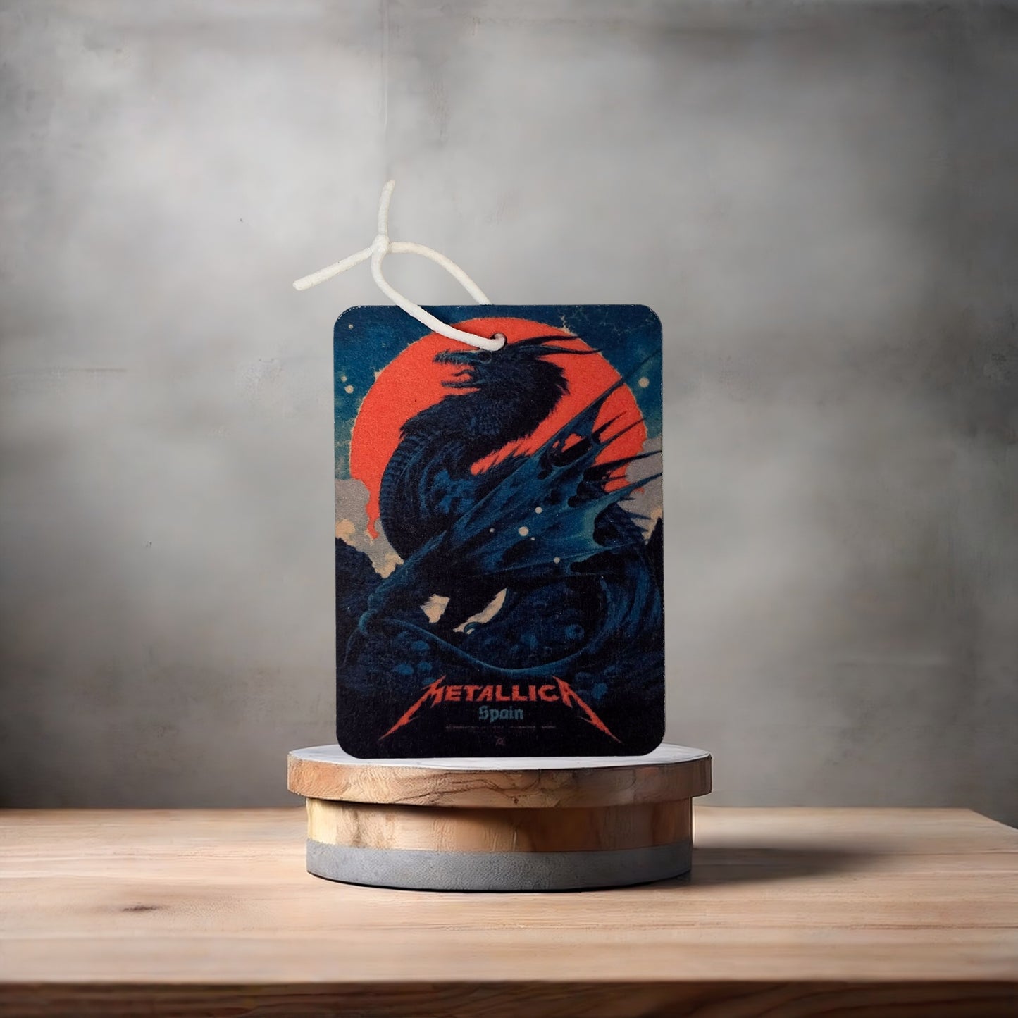 Metallica car air freshener. Many scents to choose from. Spain concert