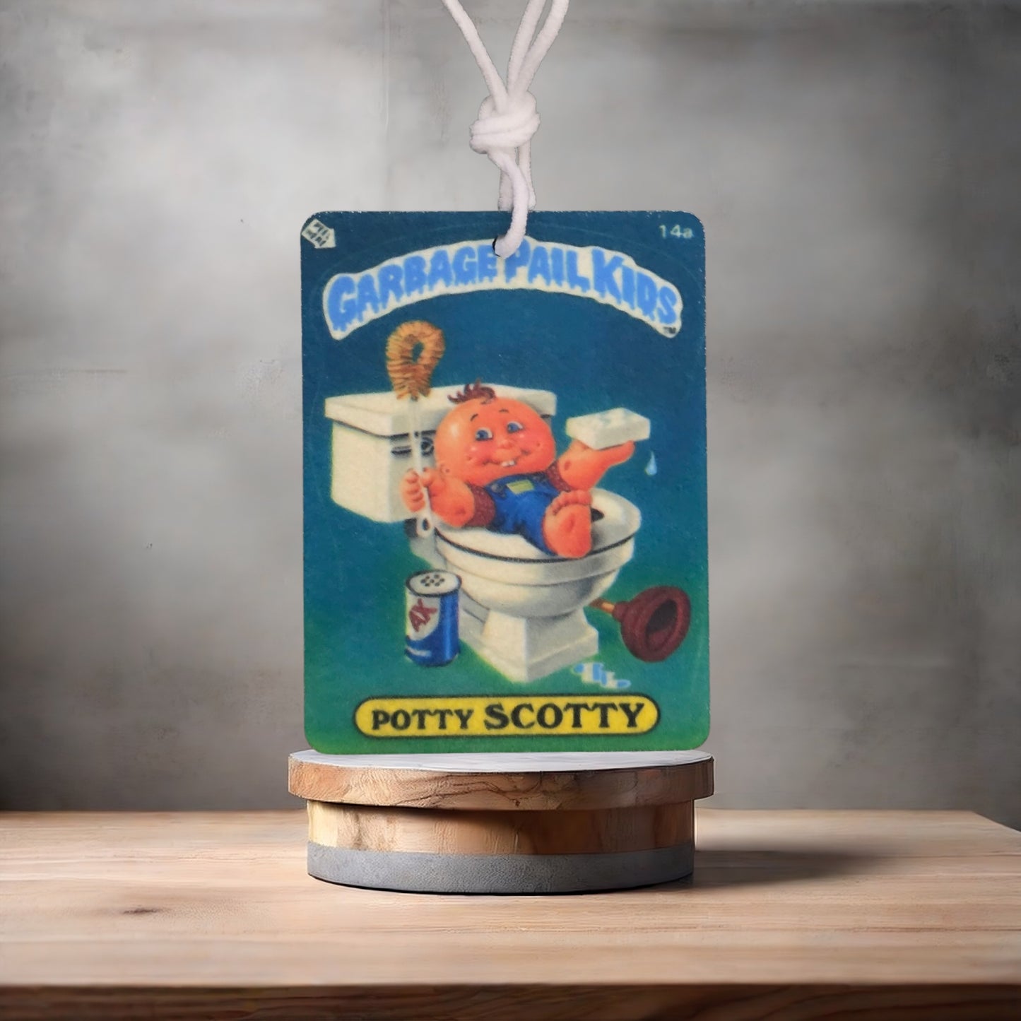Garbage Pail Kids car air freshener. Many scents to choose from. Jason Basin and Potty Scotty