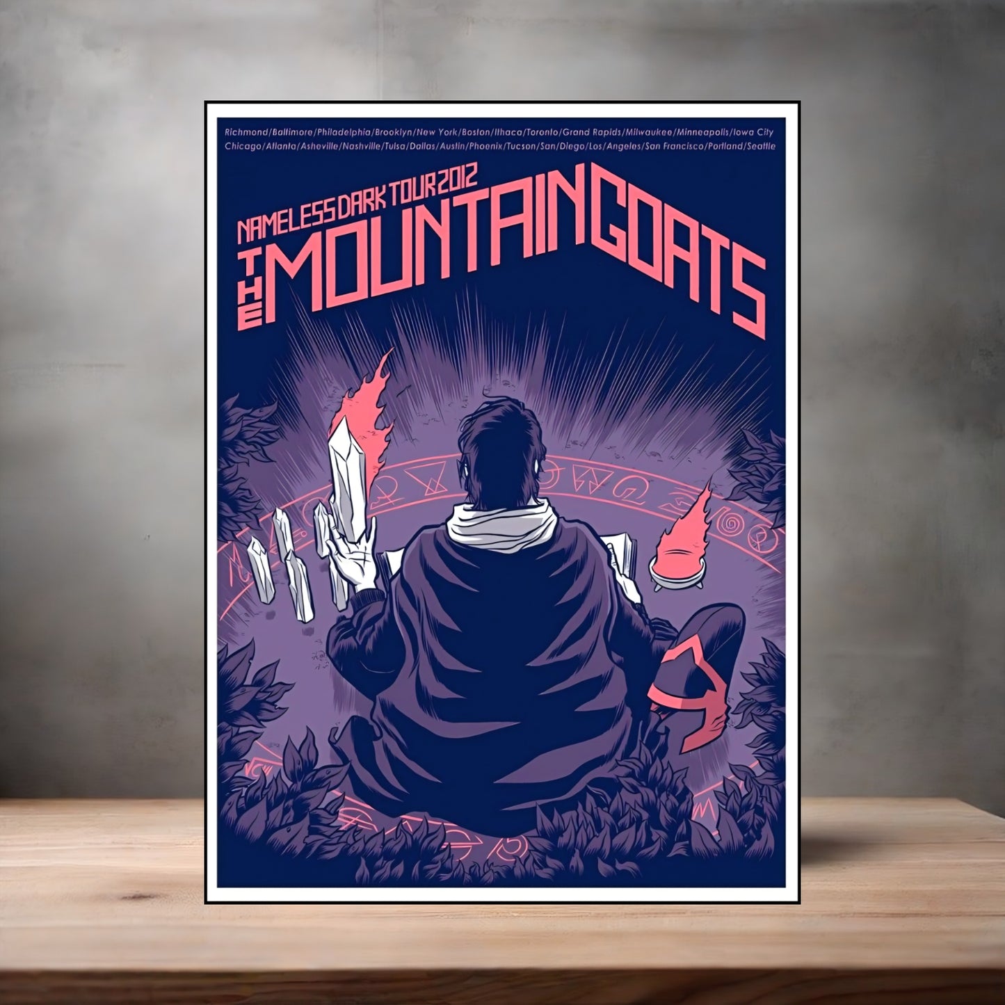 Mountain Goats concert poster on aluminum print. Multiple sizes available. v2