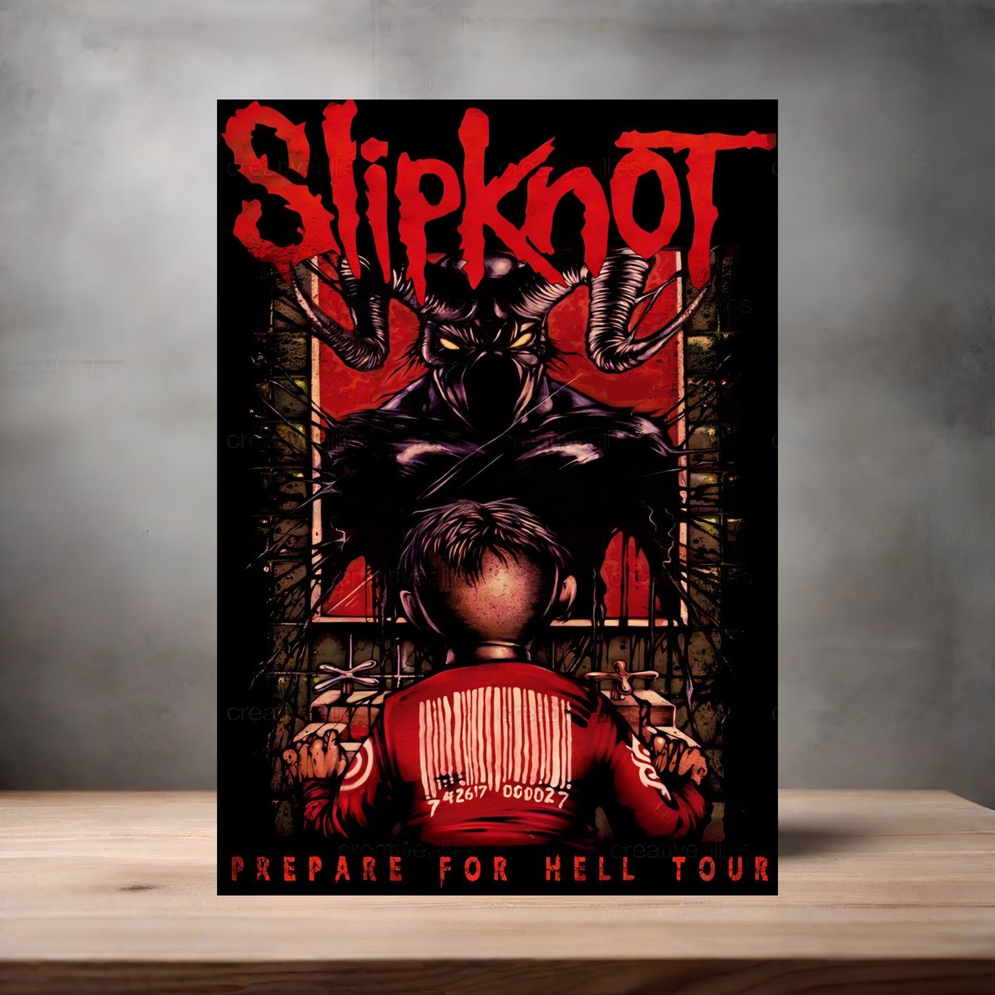 Slipknot band poster on aluminum print. Multiple sizes available. v4