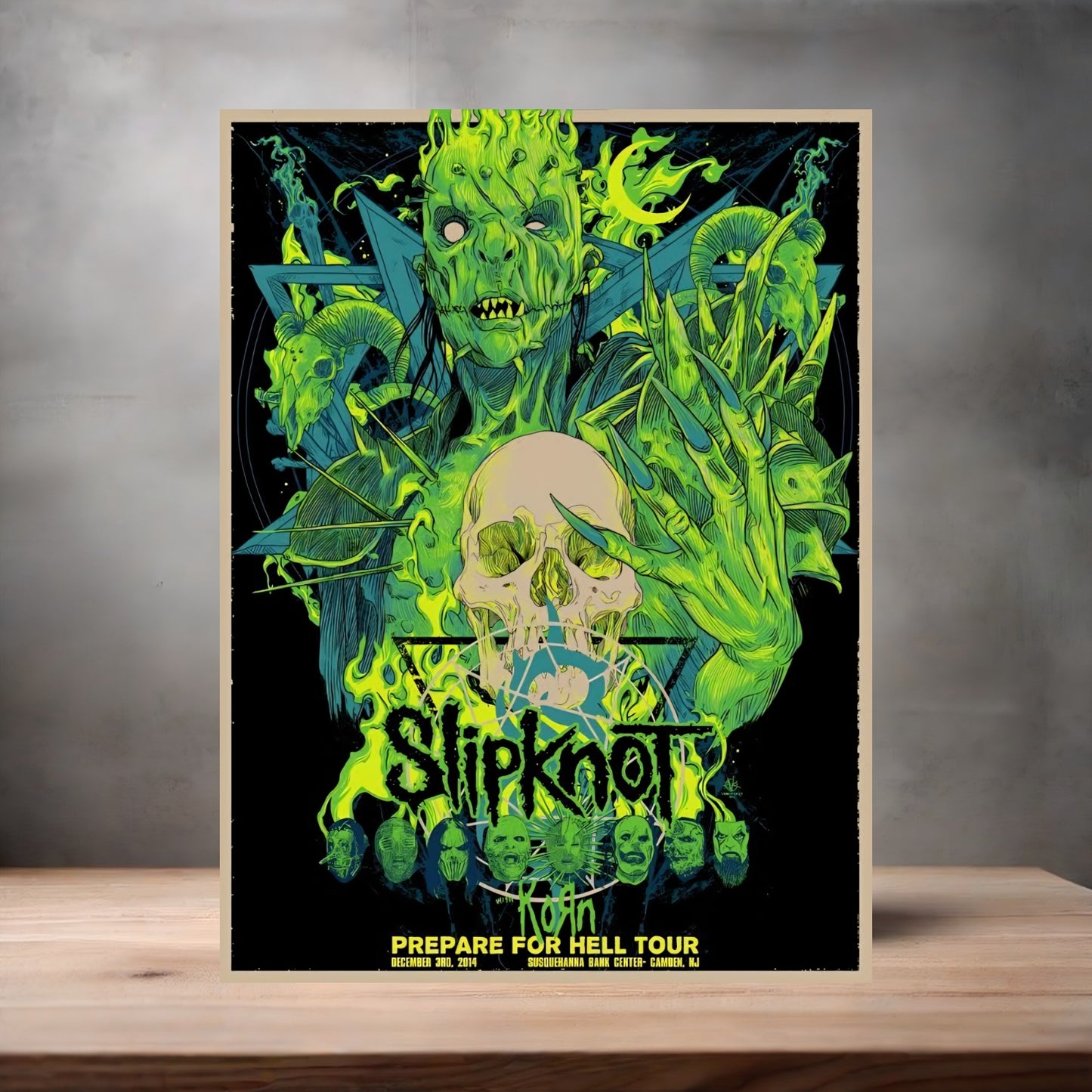 Slipknot band poster on aluminum print. Multiple sizes available. v3