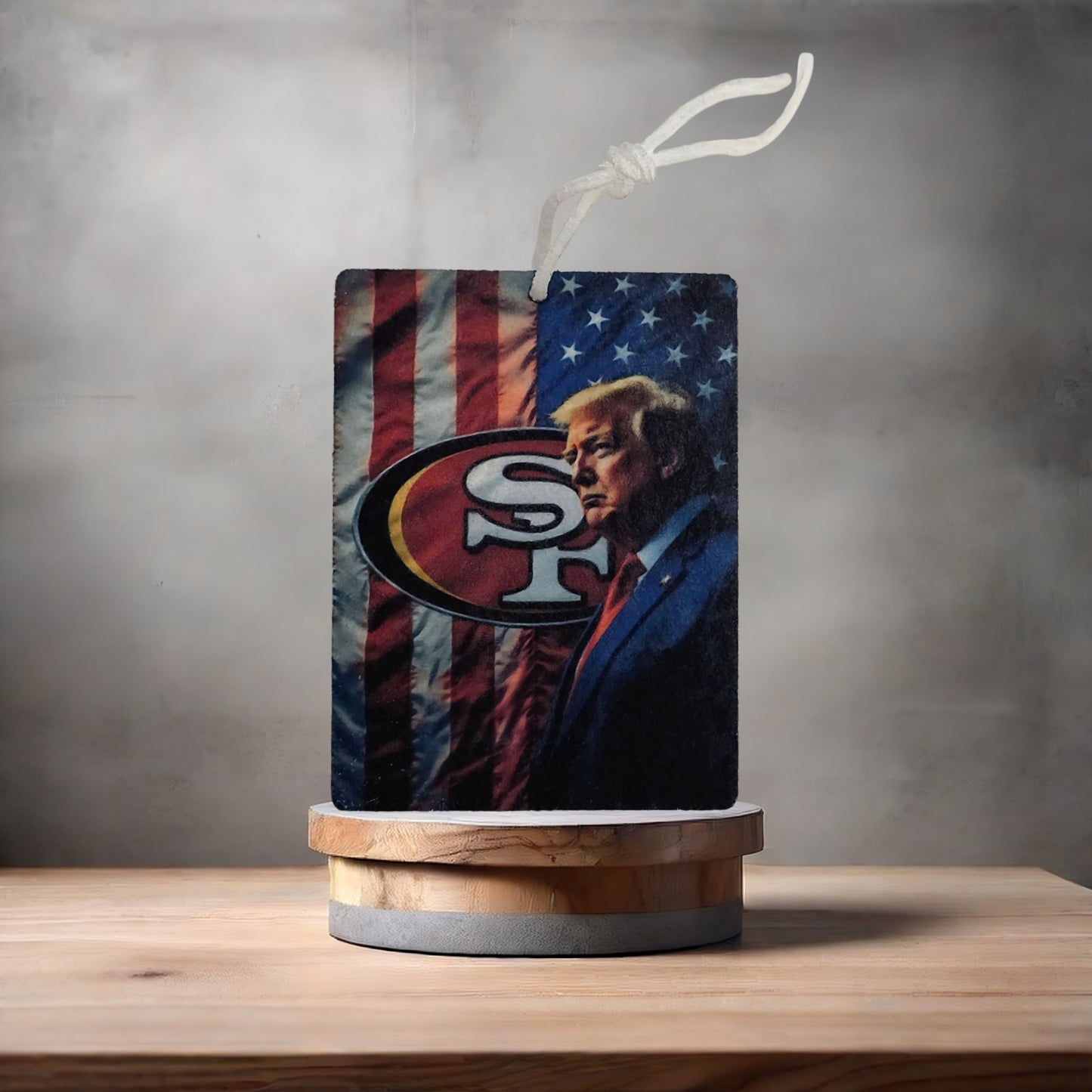 Donald Trump San Francisco 49ers car air freshener. Many scents to choose from.