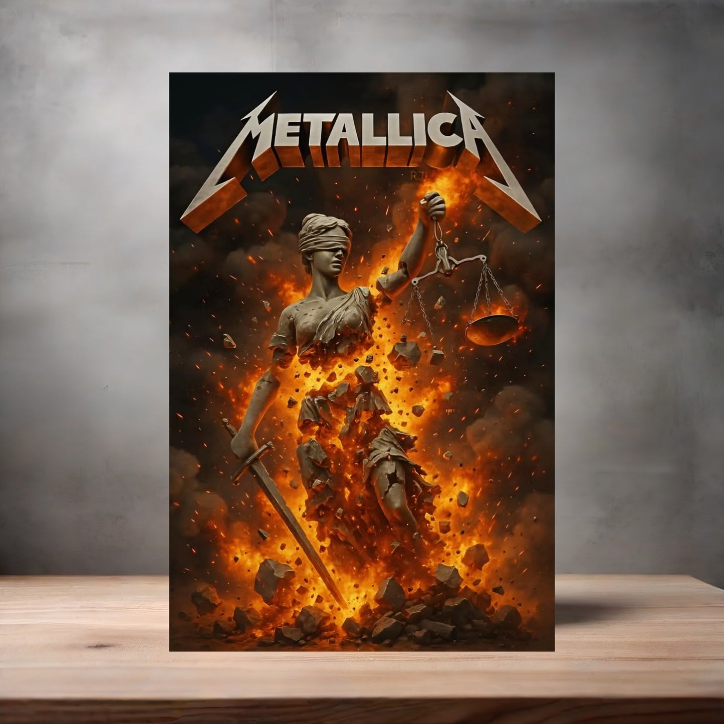 Metallica poster on aluminum print. Multiple sizes available. B