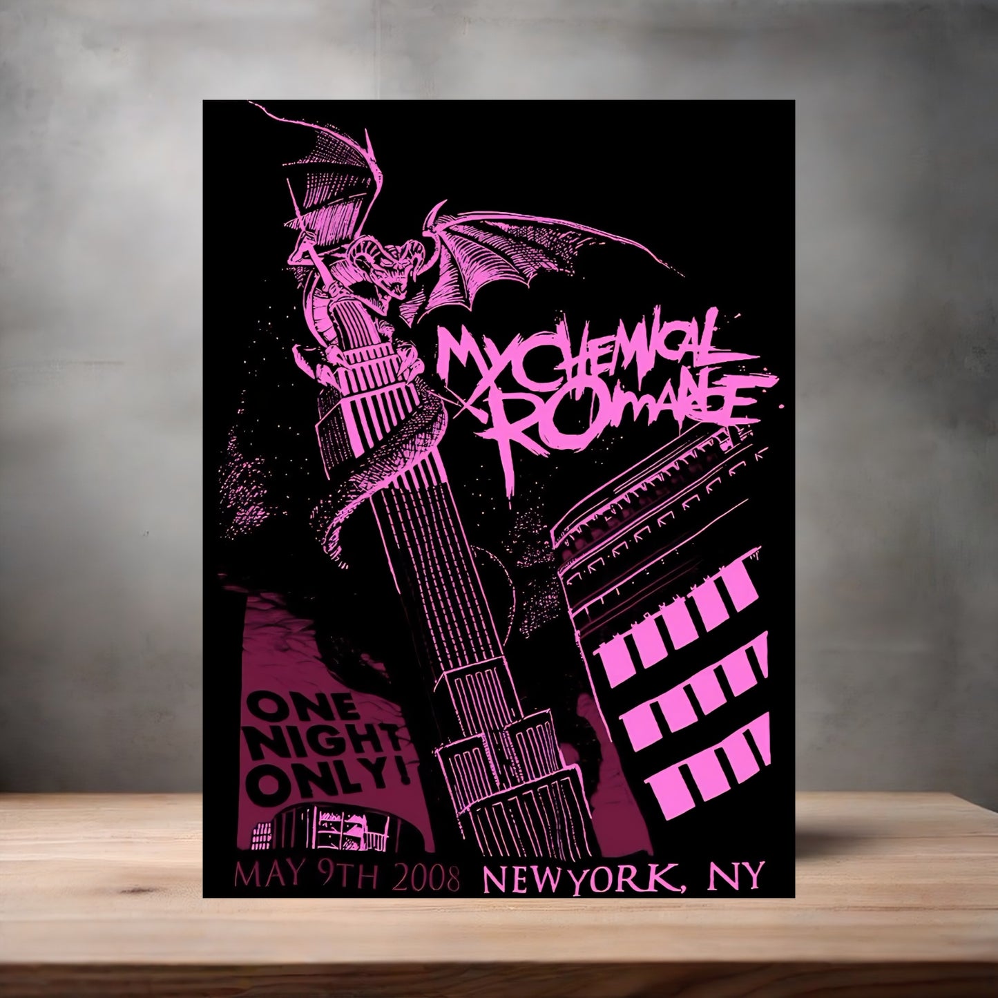 My Chemical Romance poster on aluminum print. Multiple sizes available. New York, NY concert