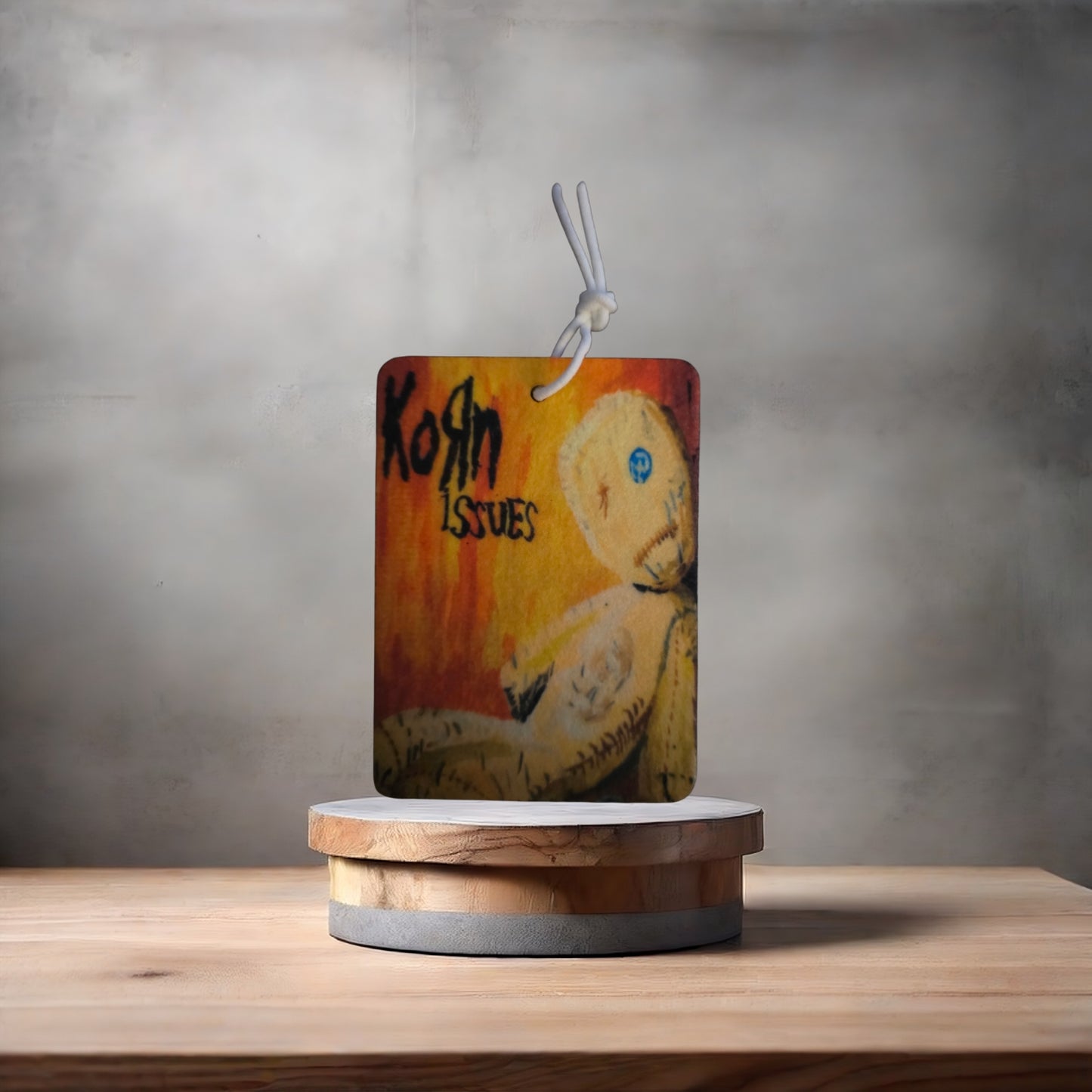 Korn Issues album car air freshener. Many scents to choose from.