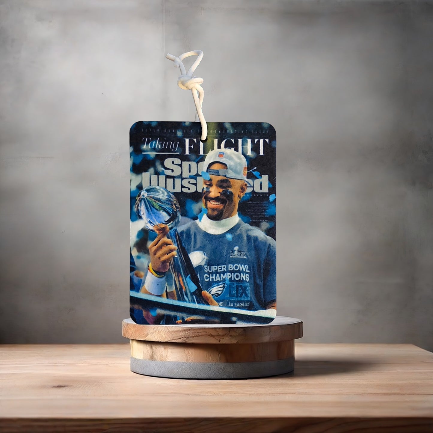Sports Illustrated Jalen Hurts Eagles car air freshener. Many scents to choose from.