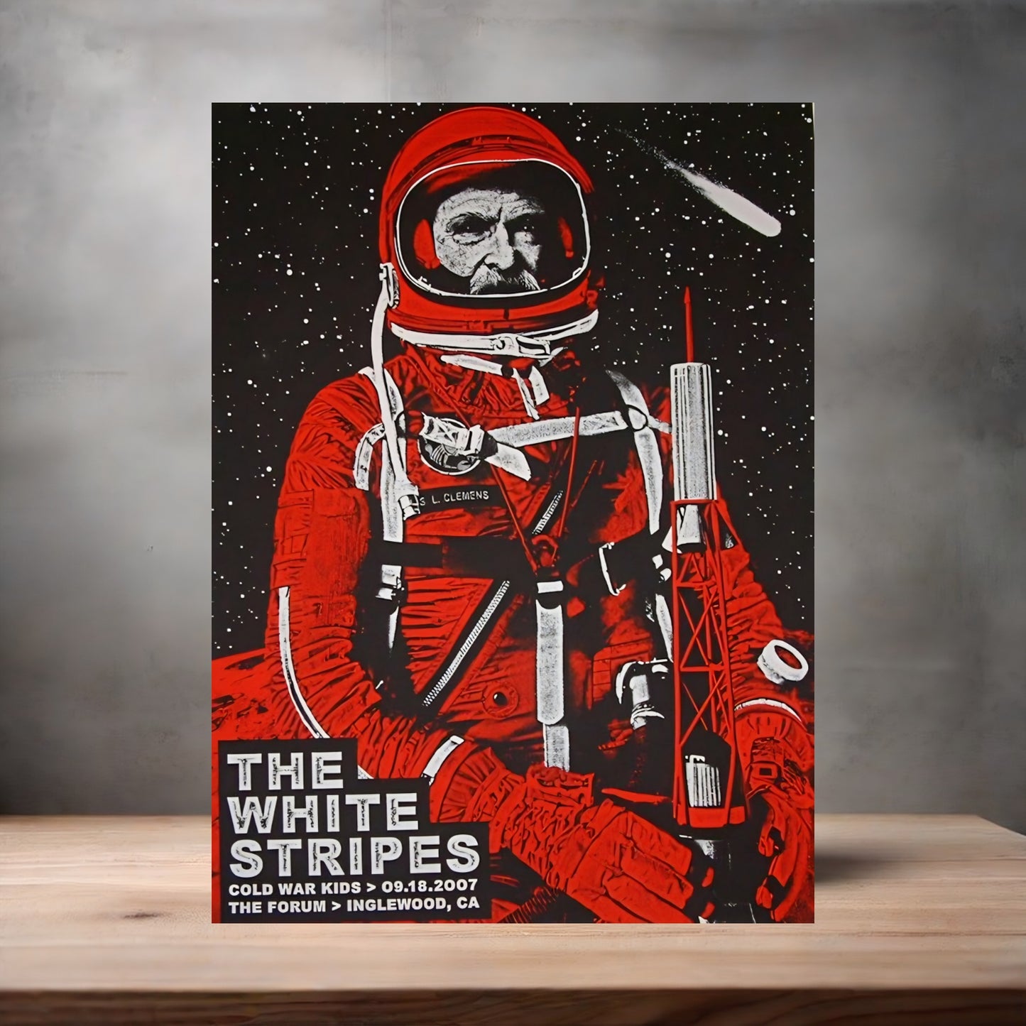 The White Stripes 2007 concert poster on aluminum print. Multiple sizes available.
