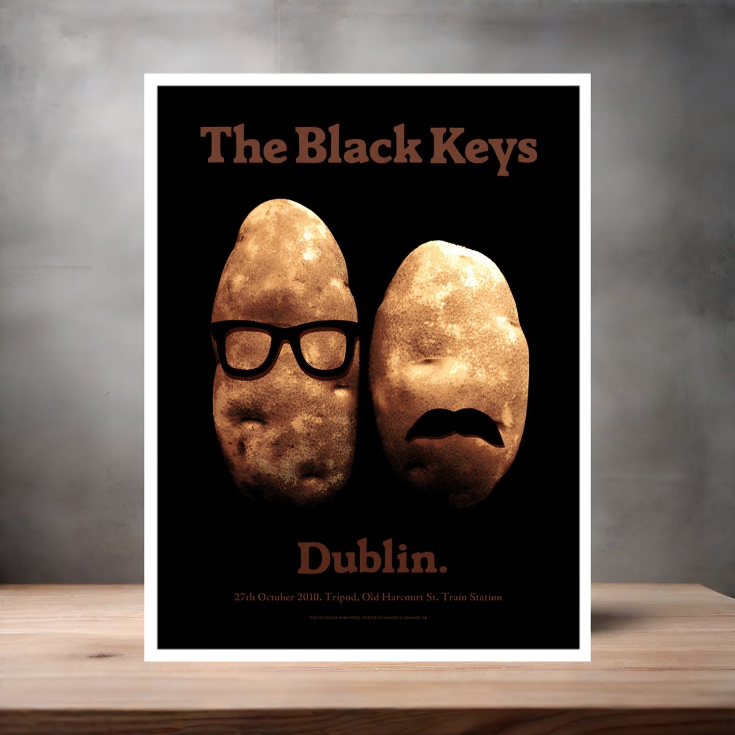 The Black Keys concert poster on aluminum print. Multiple sizes available. Dublin