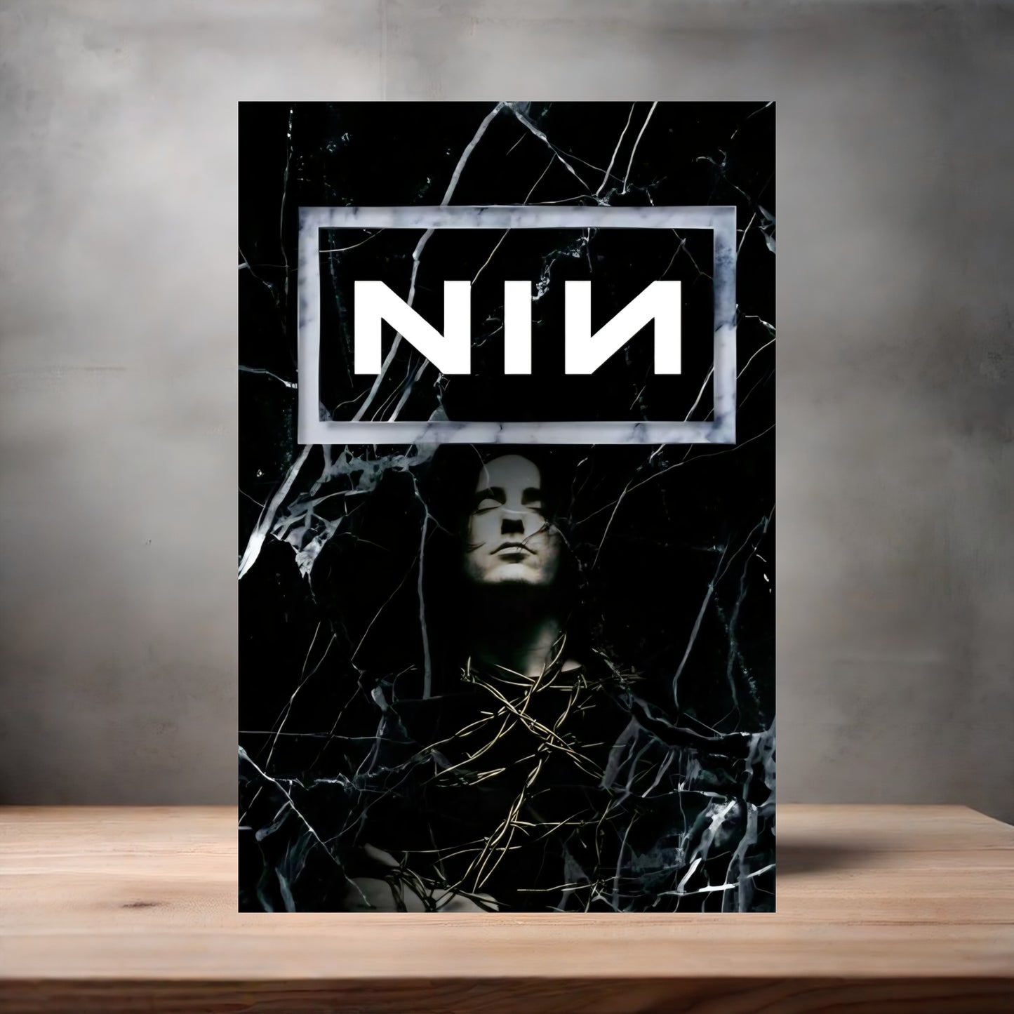 Nine Inch Nails poster on aluminum print. Multiple sizes available. V2