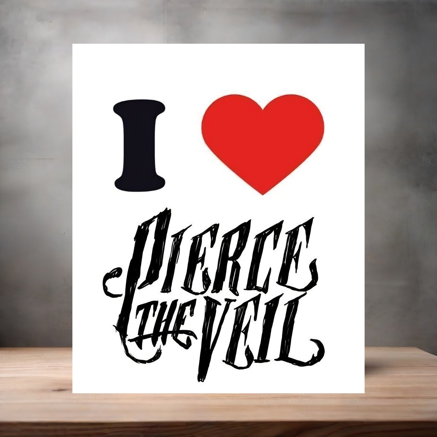 Pierce the Veil poster on aluminum print. Multiple sizes available. E