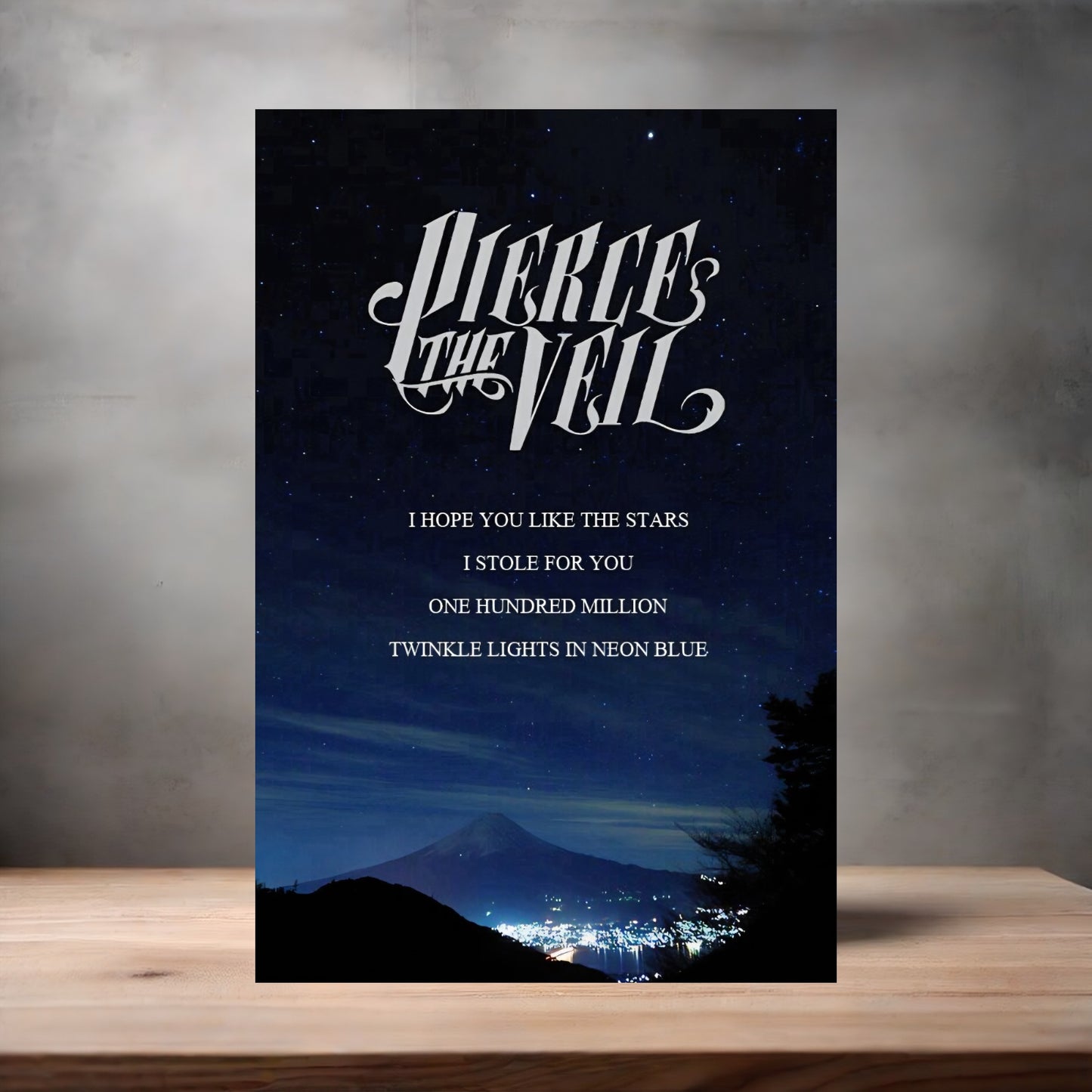 Pierce the Veil poster on aluminum print. Multiple sizes available. A