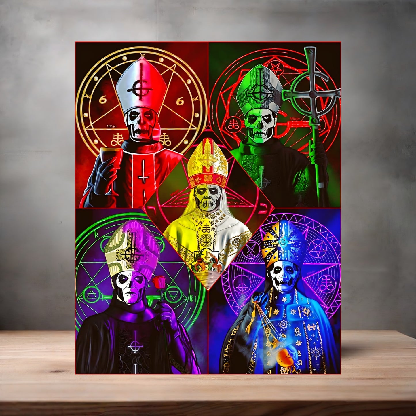 Ghost band poster on aluminum print. Multiple sizes available. G