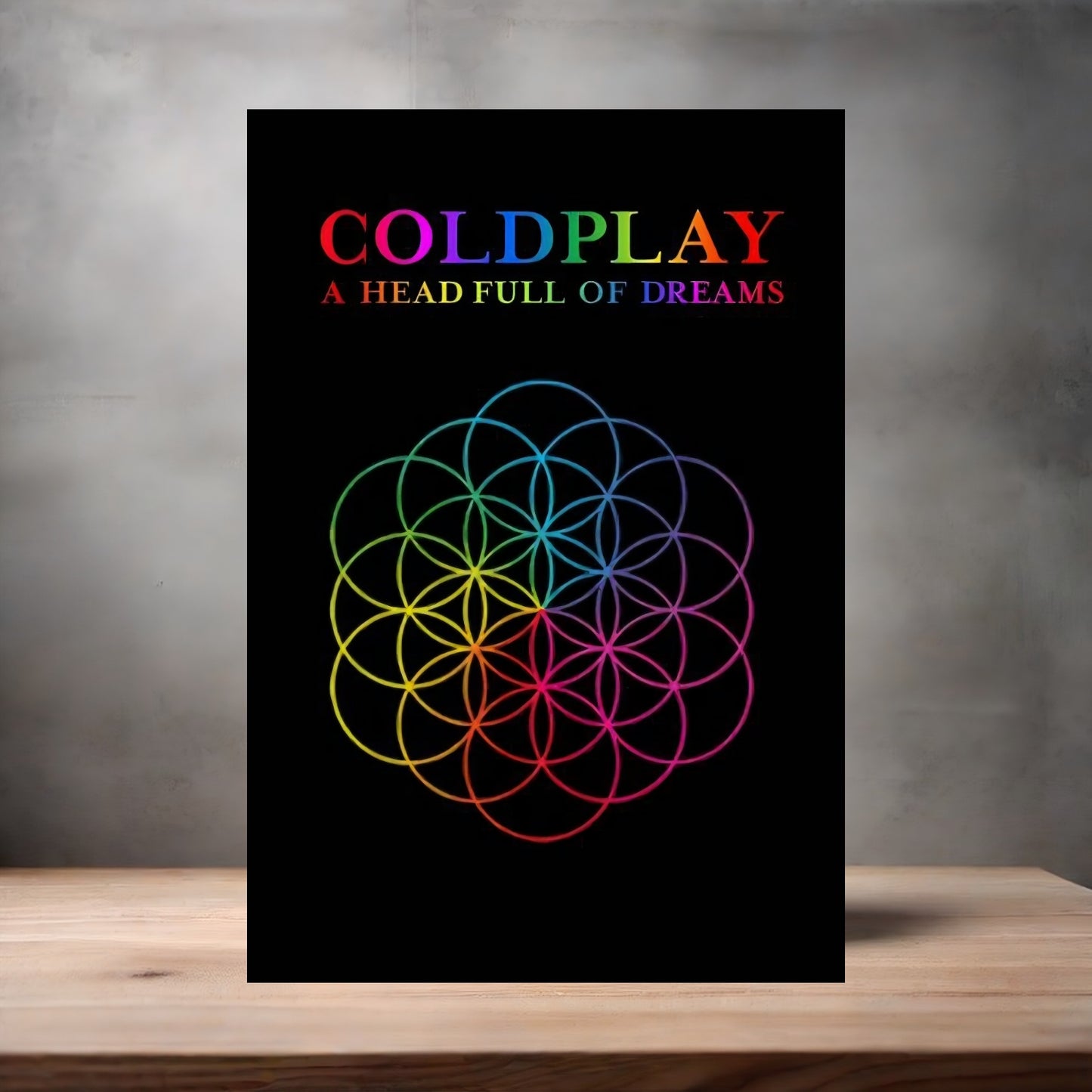 Coldplay poster on aluminum print. Multiple sizes available. A Head full of Dreams