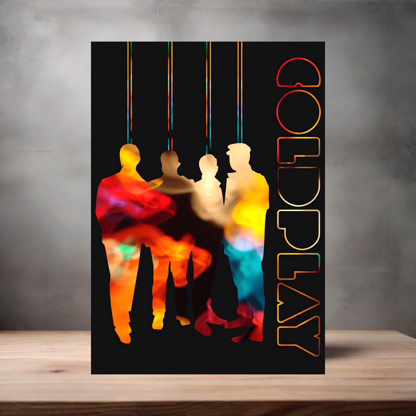 Coldplay poster on aluminum print. Multiple sizes available. B