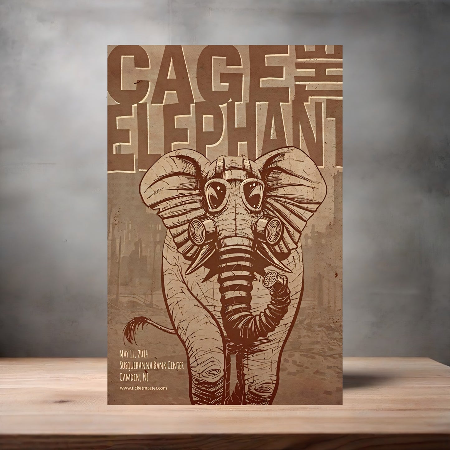 Cage The Elephant poster on aluminum print. Multiple sizes available. C
