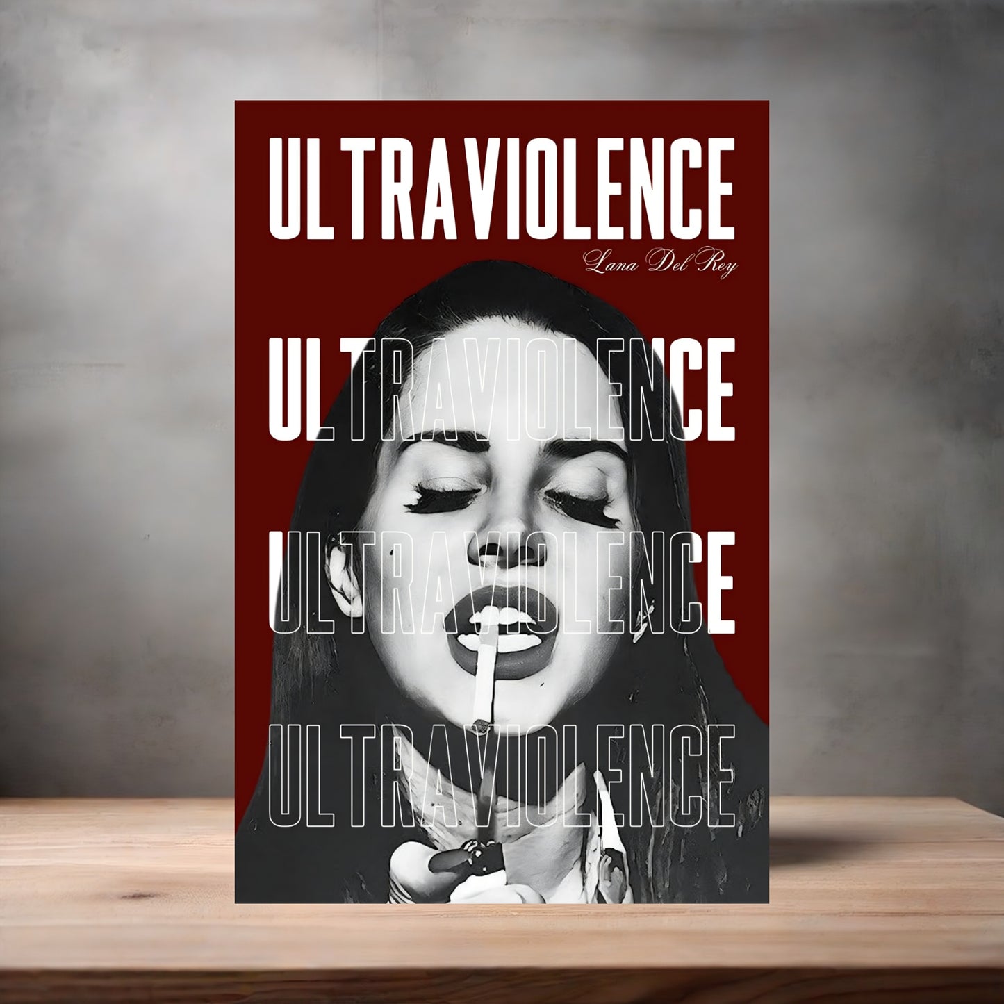 Lana Del Rey poster on aluminum print. Multiple sizes available. Ultraviolence