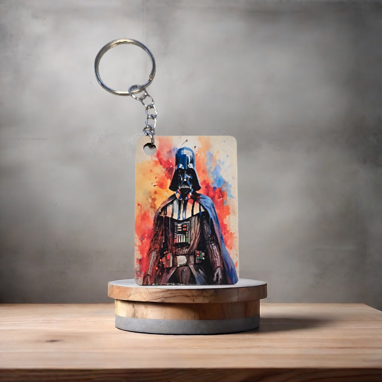 Star Wars watercolor keychain. Darth Vader