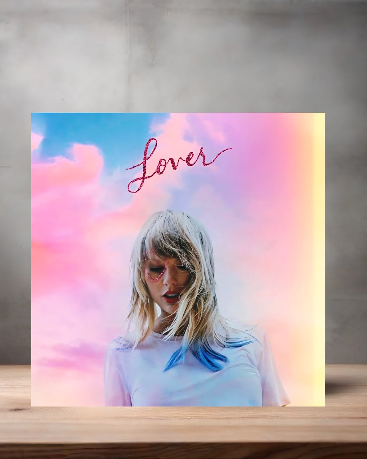 Taylor Swift Album cover on 8" x 8" aluminum print. Lover