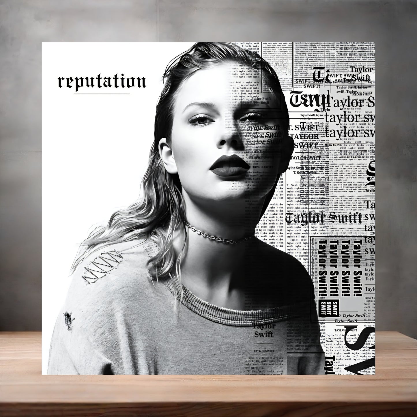 Taylor Swift Album cover on 8" x 8" aluminum print. Reputation
