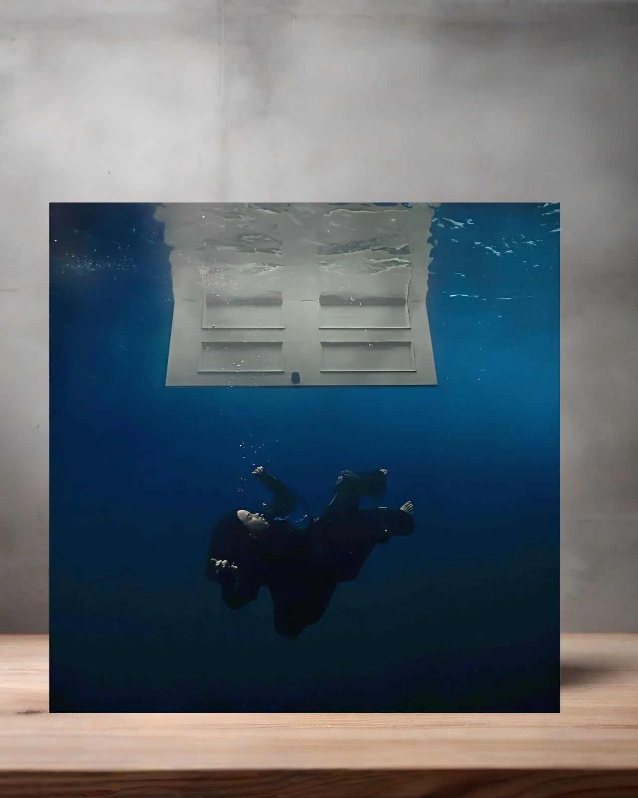 Billie Eilish Album cover on 8" x 8" aluminum print. Hit me hard and Soft
