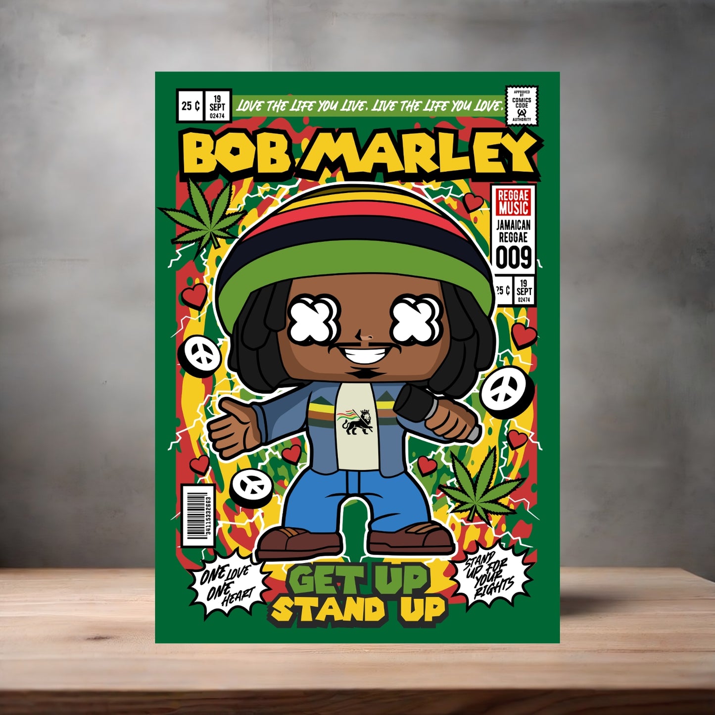 Funko Pop aluminum poster. Multiple sizes available. Bob Marley