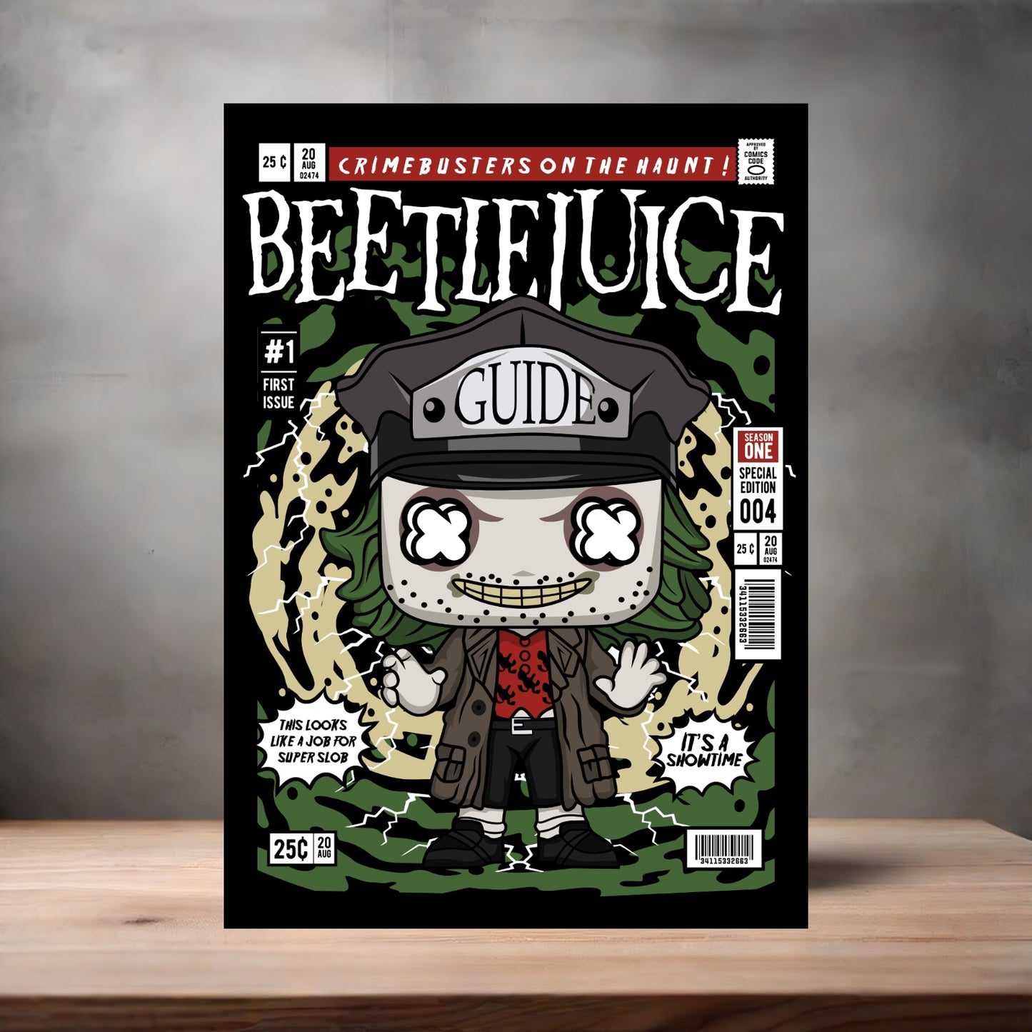 Funko Pop aluminum poster. Multiple sizes available. Beetlejuice