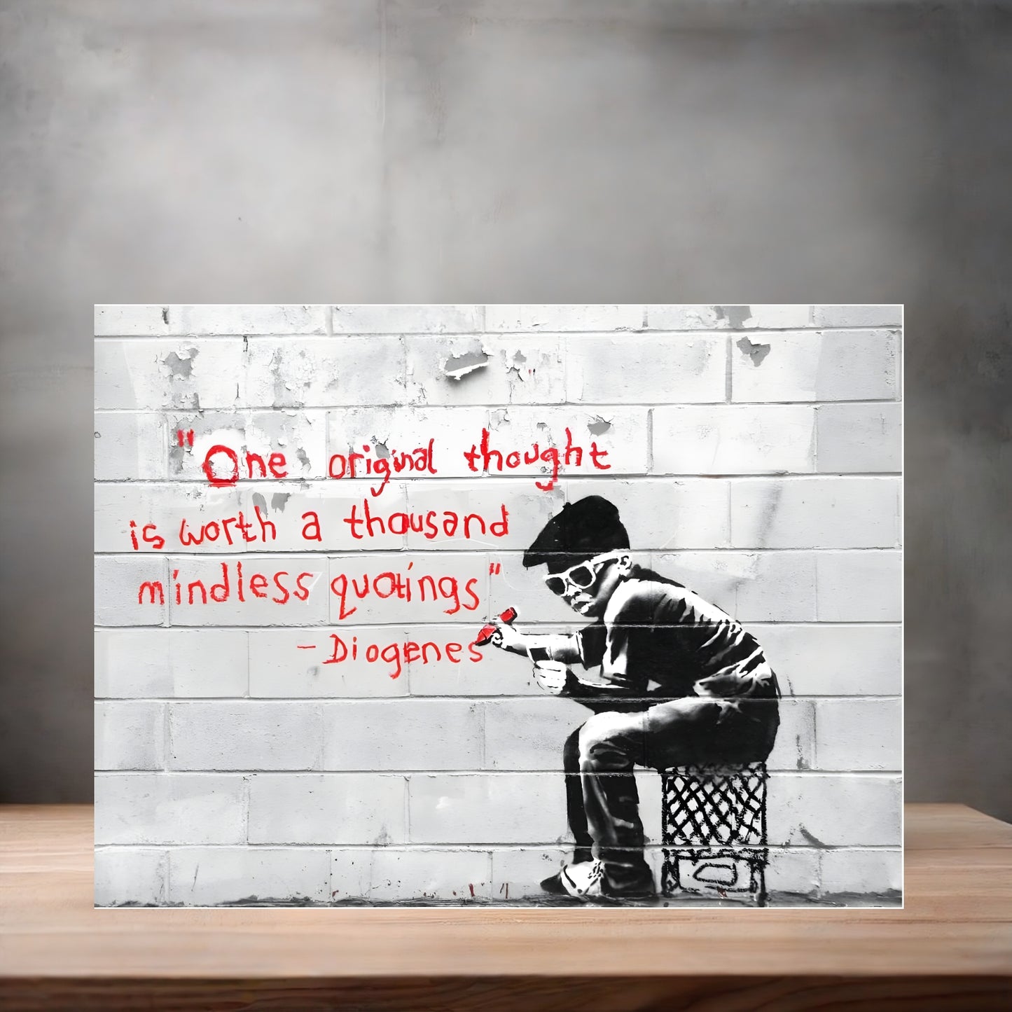 Banksy Graffiti Pop Art metal poster. Multiple sizes available. One Original Thought
