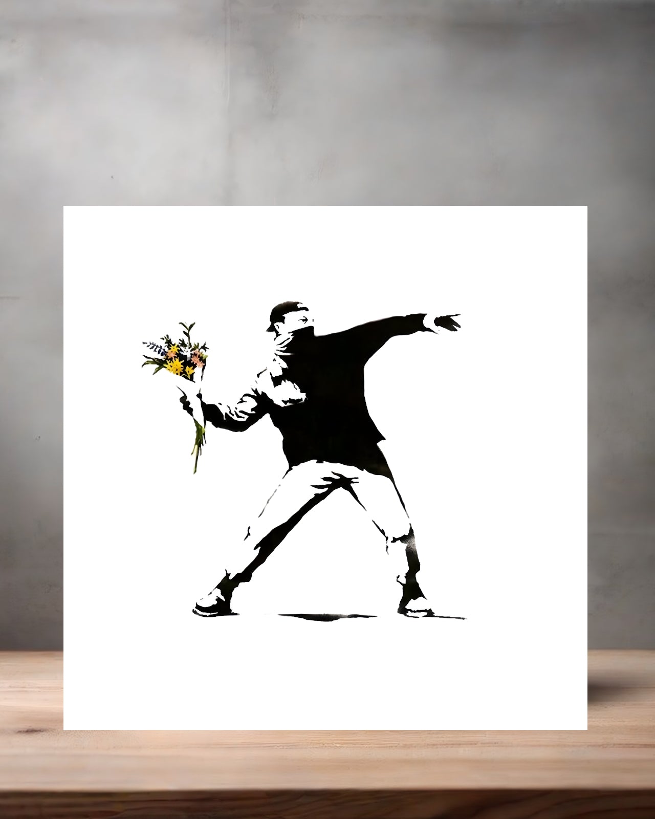 Banksy Graffiti Pop Art metal poster. Multiple sizes available. Rage, the Flower Thrower