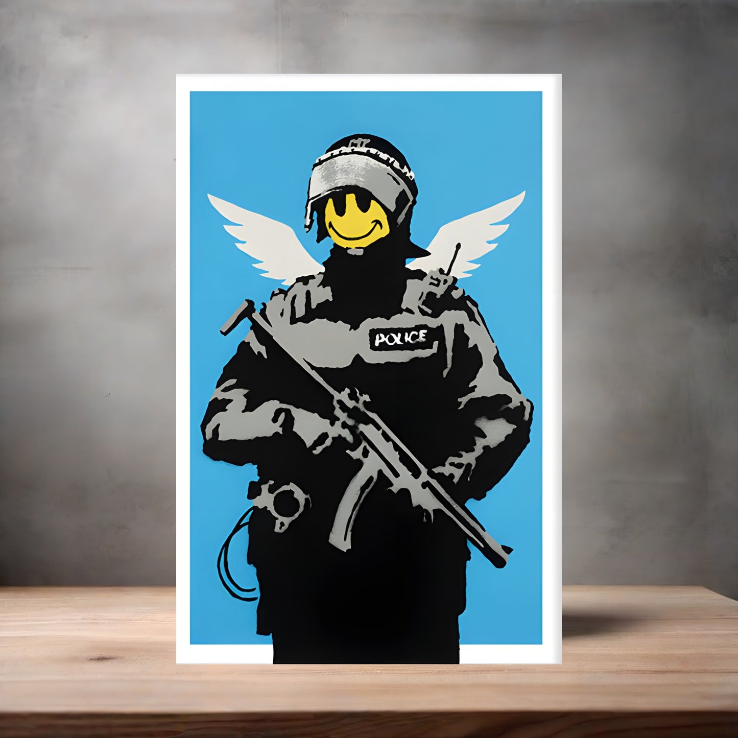 Banksy Graffiti Pop Art metal poster. Multiple sizes available. Flying Copper