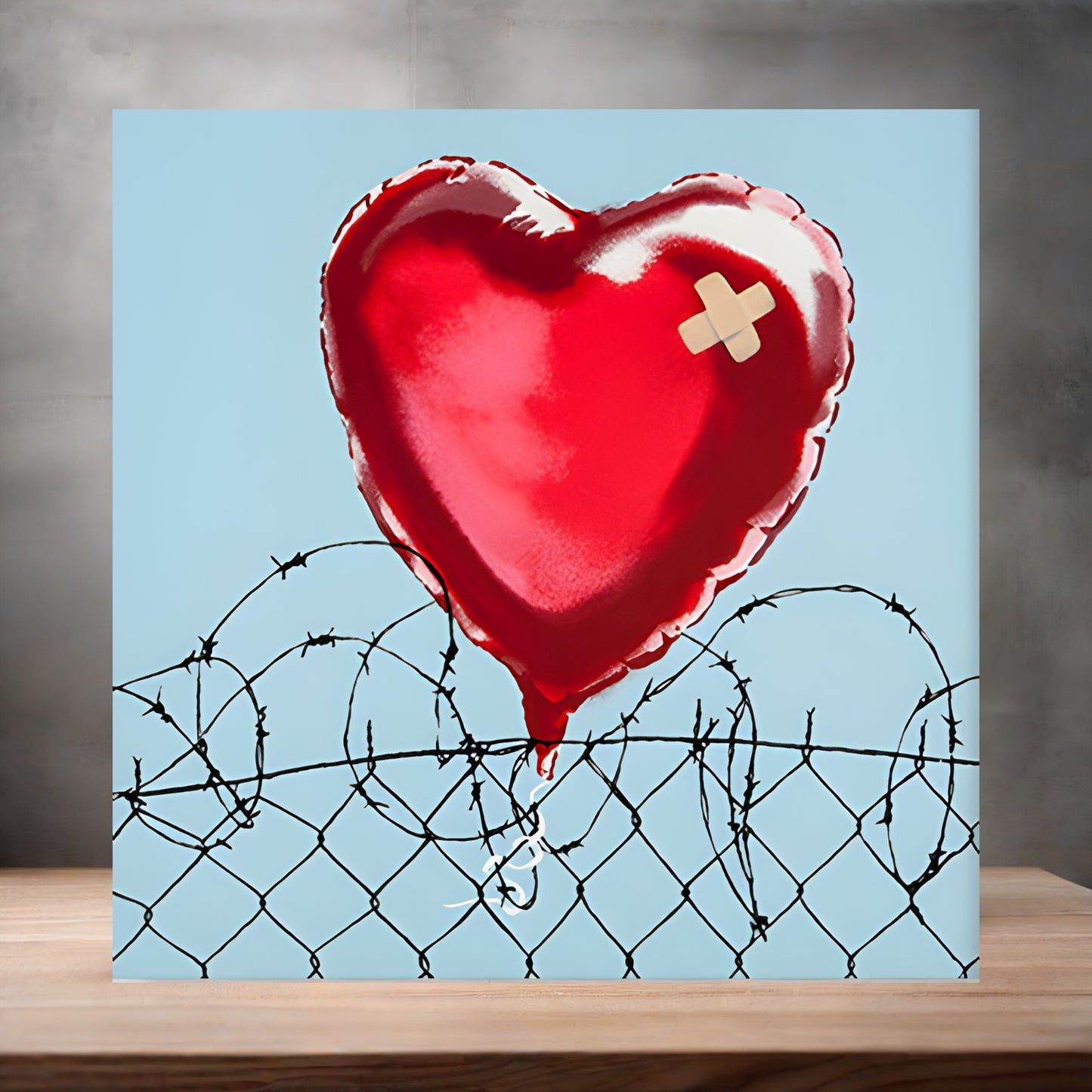 Banksy Graffiti Pop Art metal poster. Multiple sizes available. Love Hurts