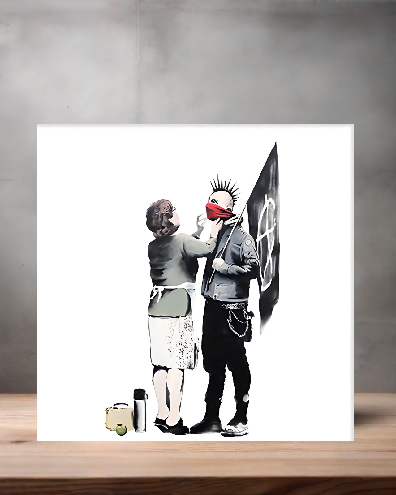 Banksy Graffiti Pop Art metal poster. Multiple sizes available. Anarchist and Mother, Punk Mum