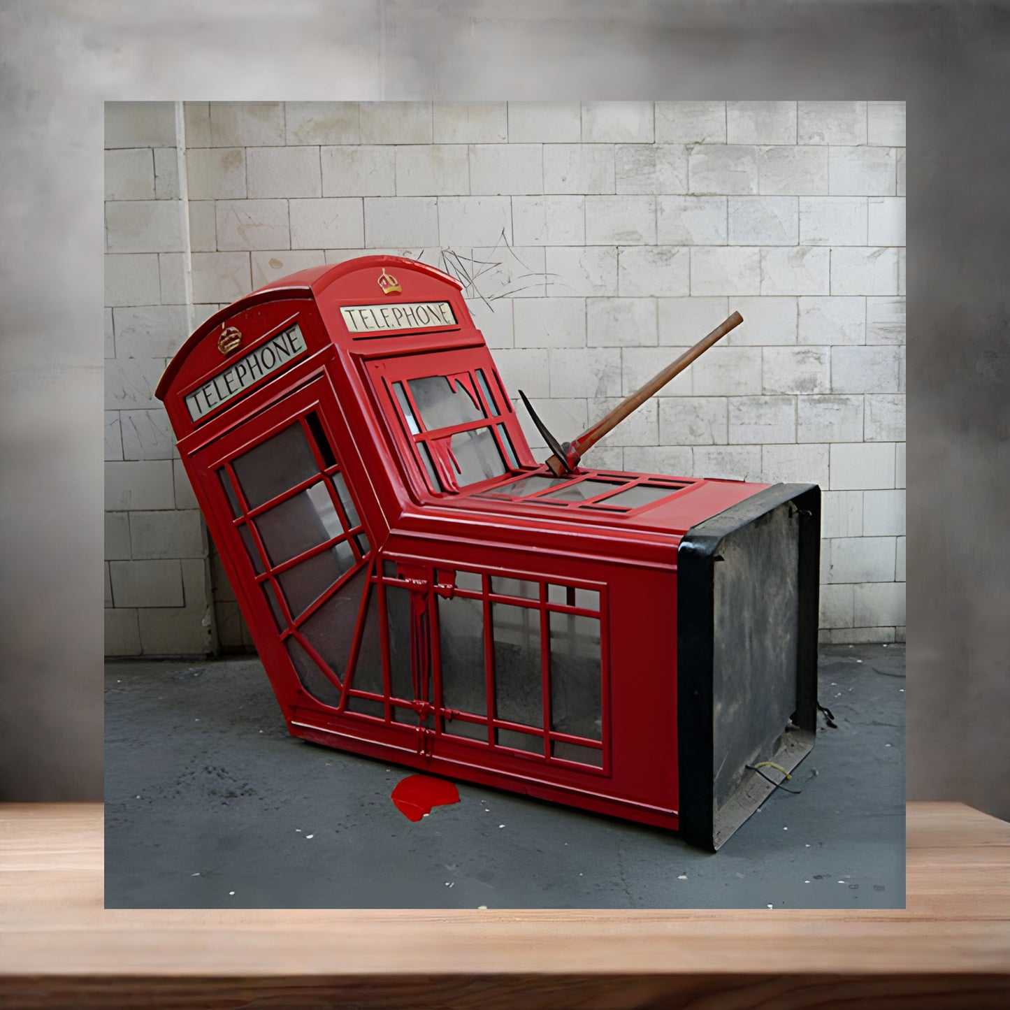 Banksy Graffiti Pop Art metal poster. Multiple sizes available. Death of a Phone Booth