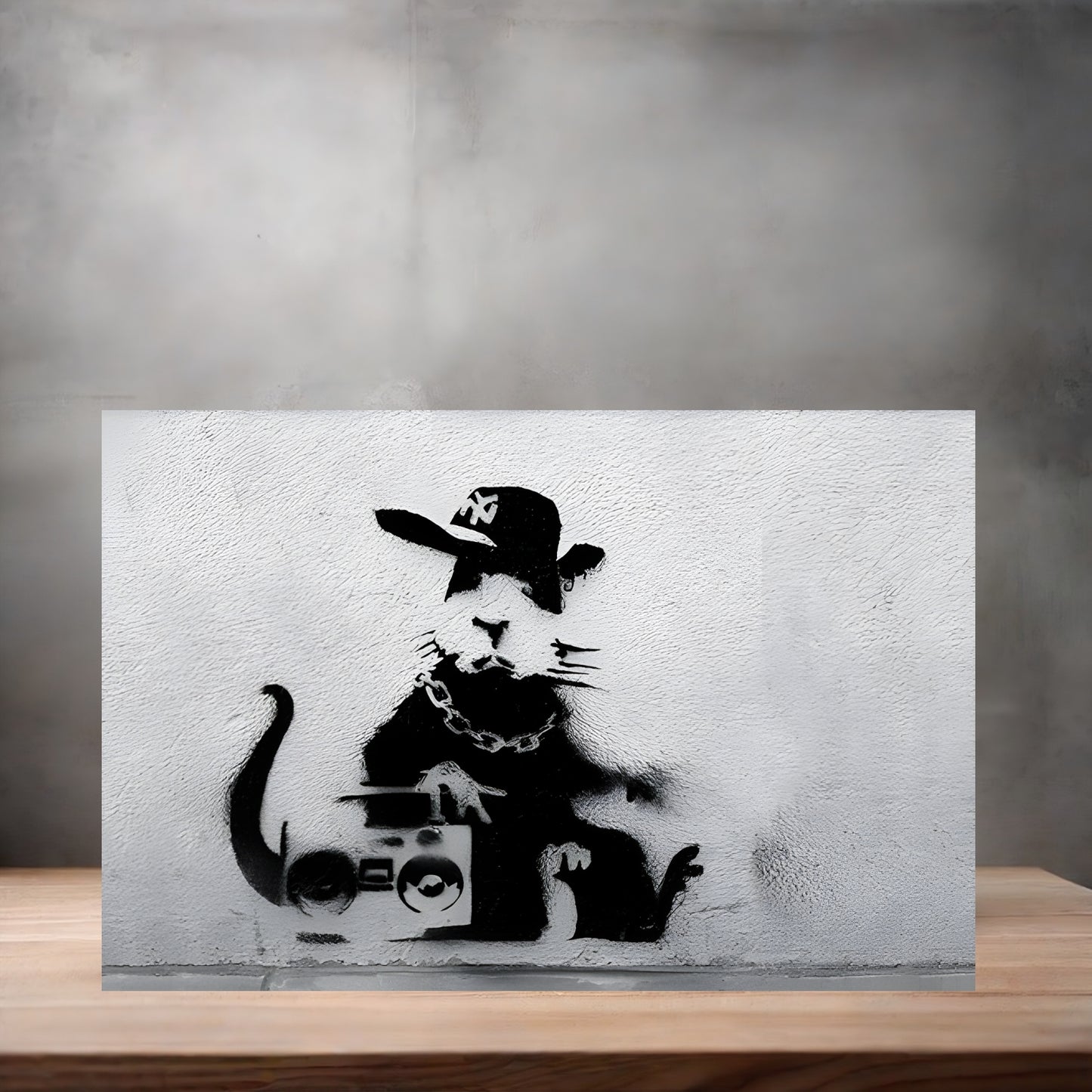 Banksy Graffiti Pop Art metal poster. Multiple sizes available. Gangsta Rat