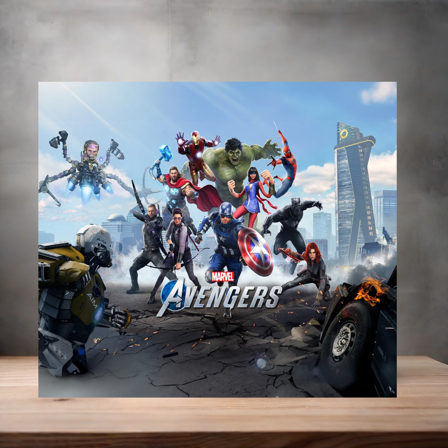 Marvel The Avengers 8" x 10" metal poster. Superheroes v12