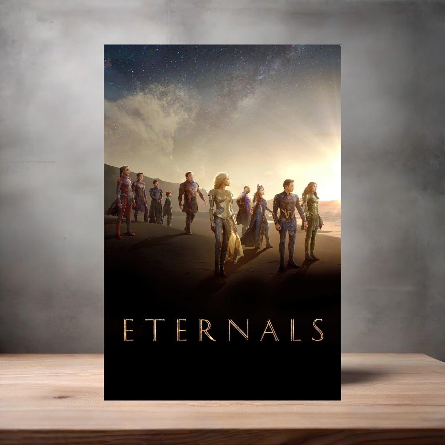 Marvel Studios metal movie poster multiple size options. Eternals version 2
