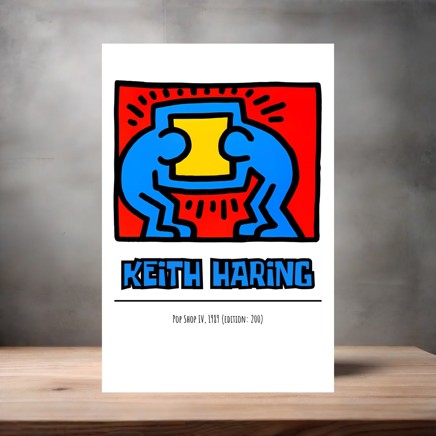 Keith Haring Pop Art metal poster. Multiple sizes available. Pop Shop IV
