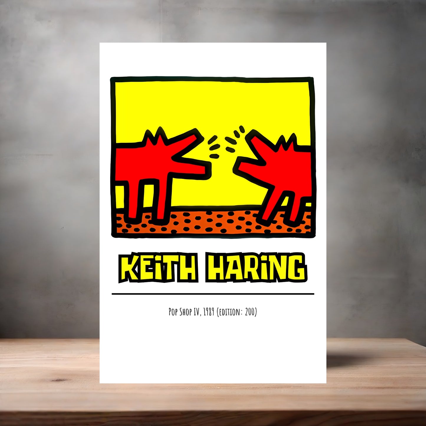 Keith Haring Pop Art metal poster. Multiple sizes available. Pop Shop IV-B