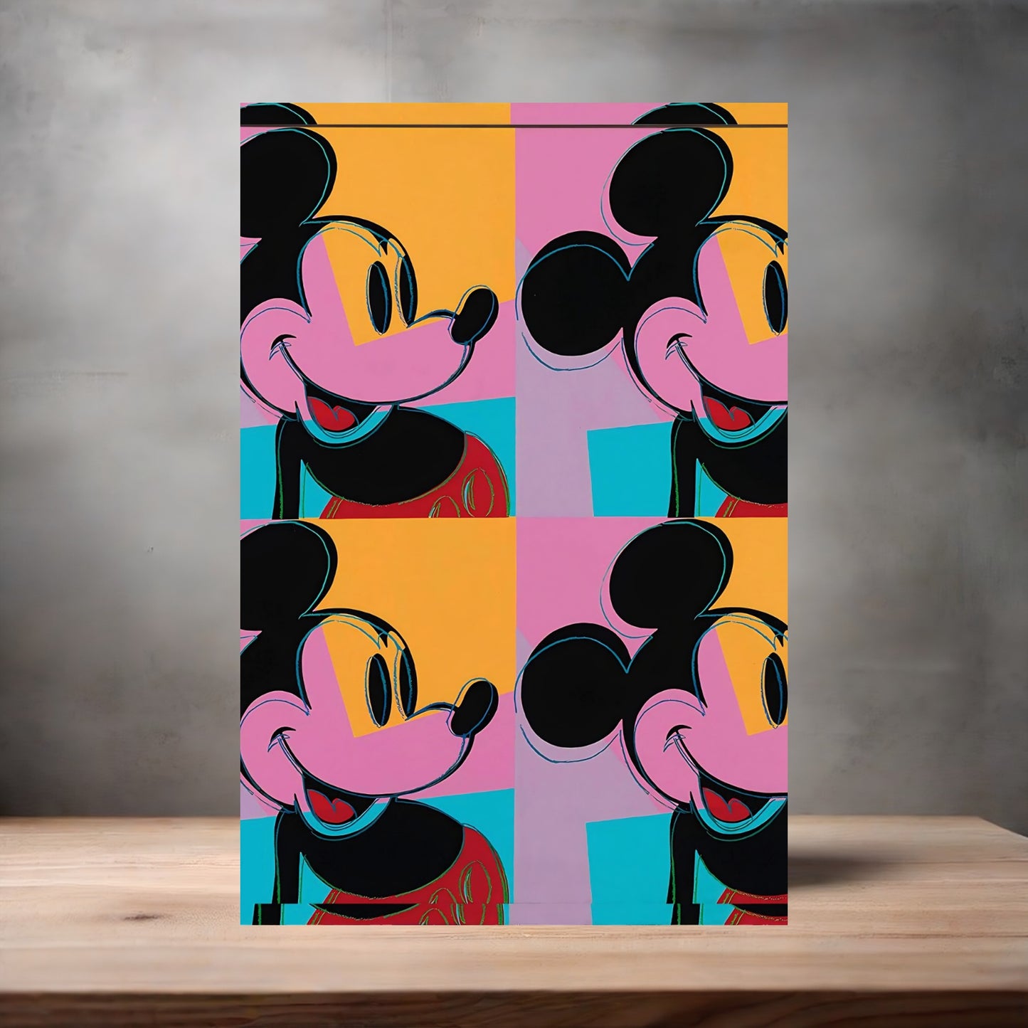 Andy Warhol Pop Art metal poster. Multiple sizes available. Mickey Mouse
