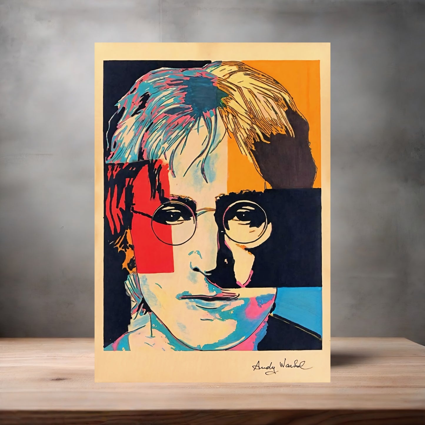 Andy Warhol Pop Art metal poster. Multiple sizes available. John Lennon