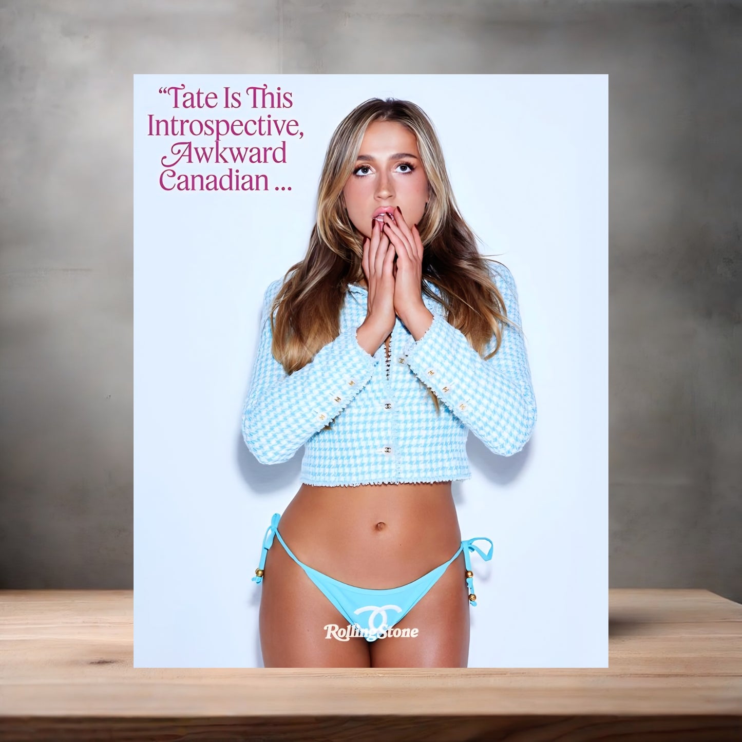 Sexy Tate McRae metal poster. Multiple sizes available. Rolling Stone v2